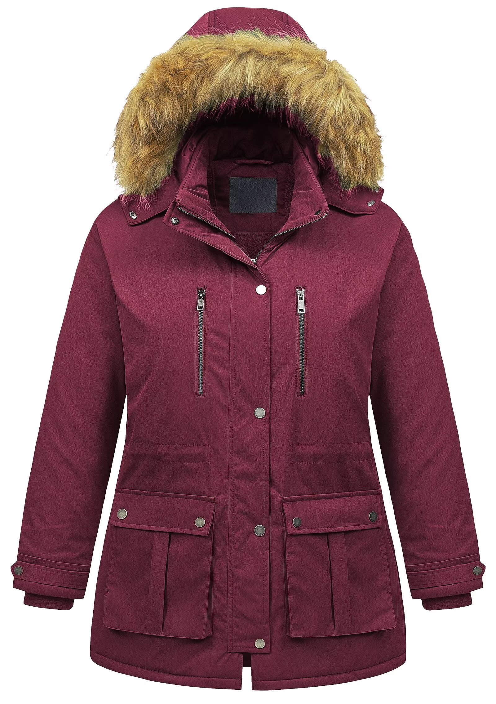 Chrisuno Women's Plus Size Winter Jackets Thickened Down Alternative ...