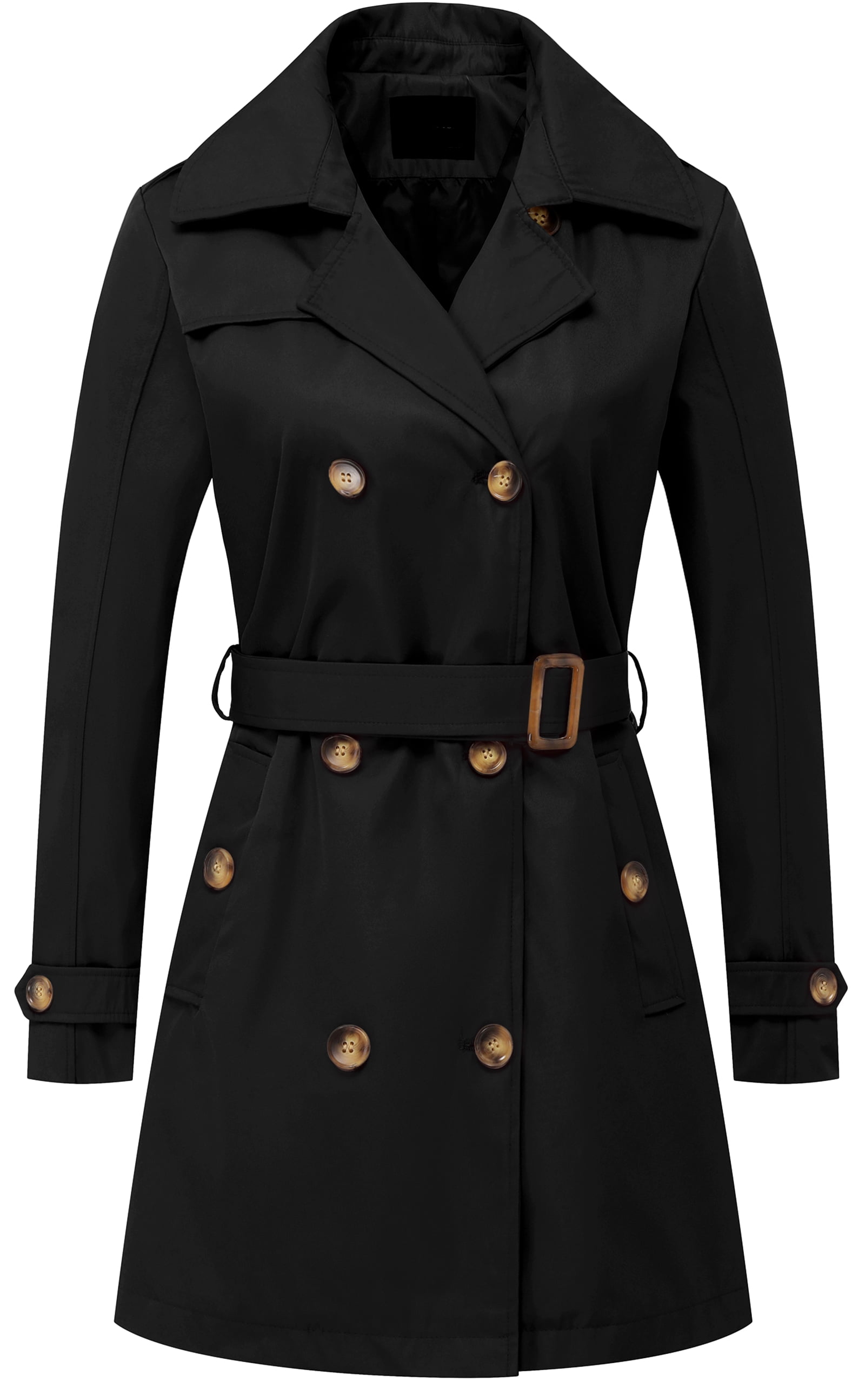 Chrisuno Women's Double Breasted Trench Coat, Mid-Length Chrisuno Women's Double Breasted Trench Coat, Mid-Length