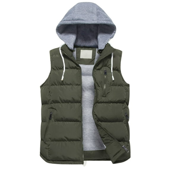 Chrisuno Womens Fashion Sleeveless Winter Vest Jacket Quilted Short Warm Puffer Stylish Vest Green S