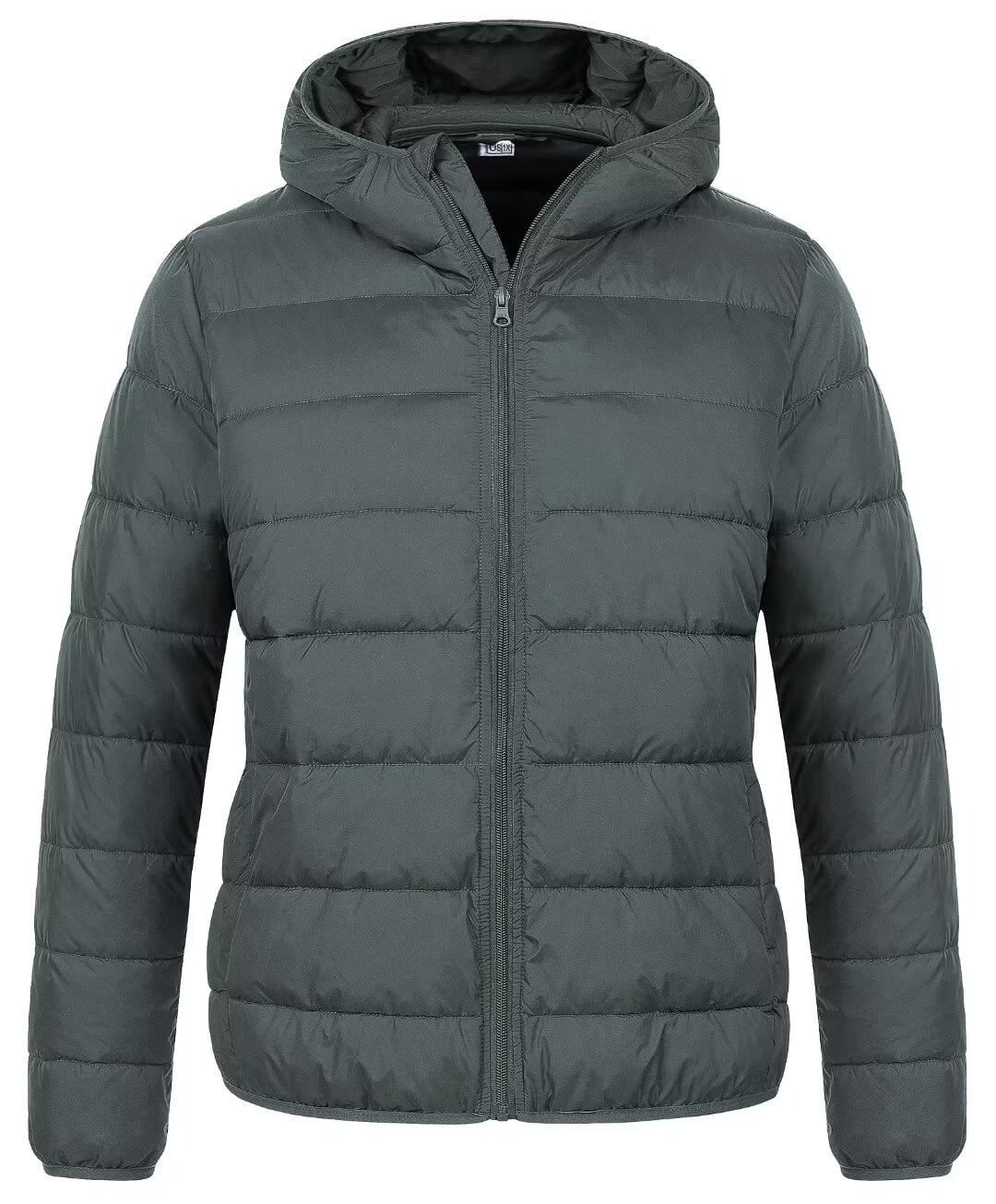 Womens Plus Size Coats Lightweight Puffer Jacket Packable Coat Dark Grey 2X