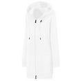 thumbnail image 1 of Chrisuno Womens Sweatshirt Hoodie Dresses for Women Fall Crop Zip Hoodie White S, 1 of 5