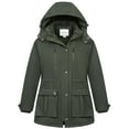 thumbnail image 1 of Chrisuno Womens Winter Jacket Plus Size Coats for Women Parka Women's Waterproof Thicken Coat with Hood Army Green 3X, 1 of 4