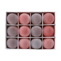 Chritmas. Decorati12 Pcs Velvet Christmas Balls Bulk Flocked Christmas Tree Ball Ornaments Plastic Balls Xmas Decorative Hanging Ornaments Christmas Tree Decoration (Green,2.36 Inch)