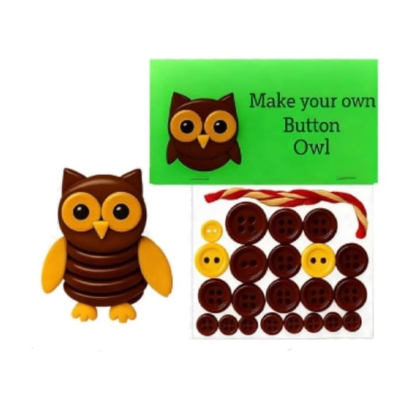 Chritmas Funny Animals DIY Button Snowman Ornament Kit, Creative Handmade Button Decoration Craft Gift For Friends And Family