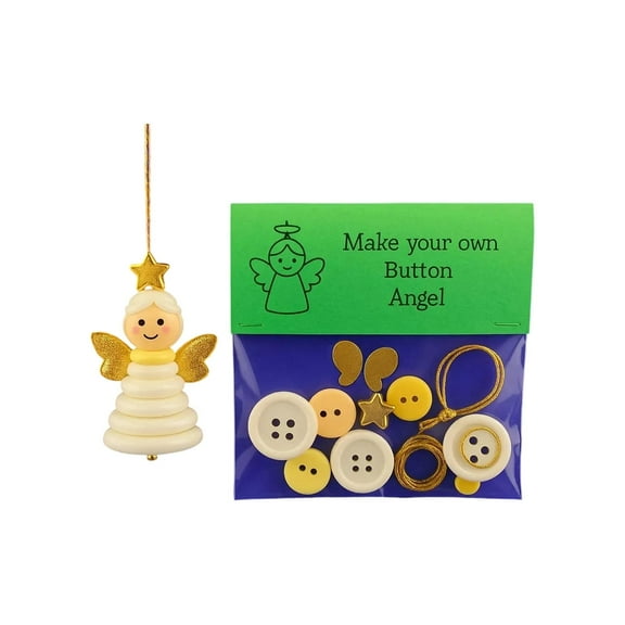 Chritmas Funny DIY Button Snowman Ornament Kit, Creative Handmade Button Decoration Craft Gift For Friends And Family