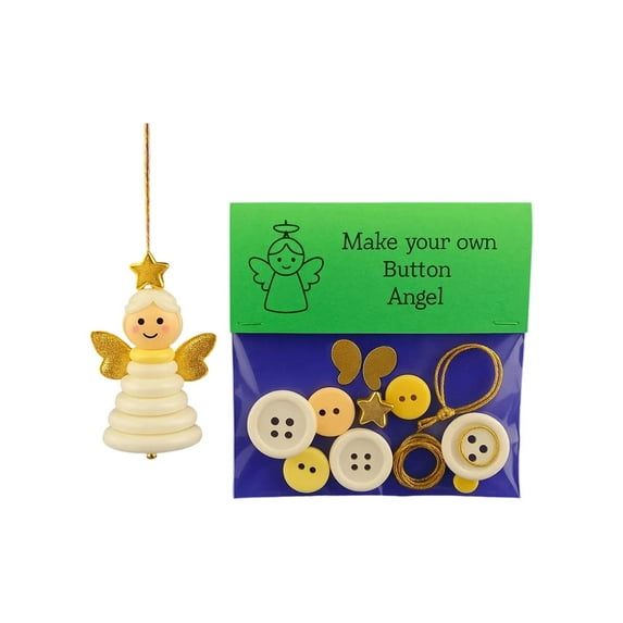 Chritmas Funny DIY Button Snowman Ornament Kit, Creative Handmade Button Decoration Craft Gift For Friends And Family