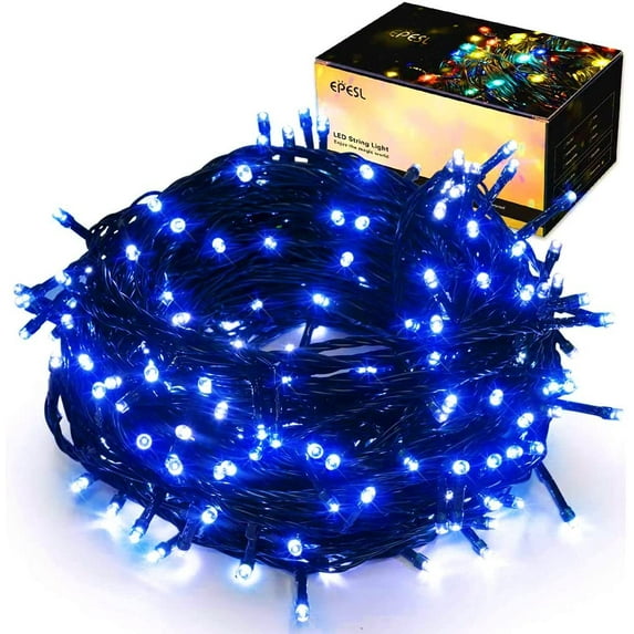 Chritsmas Decorations Outdoor String Lights - 25m/82ft 220 LEDs 8 Modes Function End-to-End Extendable Plug in Waterproof Fairy Lights for Thanksgiving Day/Halloween/Wedding/Patio/Home/Indoor - Blue