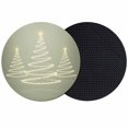 thumbnail image 1 of Chritsmas Tree Lights Coasters Set of 2, Absorbent Coasters for Drinks, Sage Green Xmas New Year Holiday Coaster for Desk Coffee Table Protection, Home Decor House Warming Gifts 4", 1 of 8