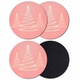thumbnail image 1 of Chritsmas Tree Lights Coasters Set of 4, Absorbent Coasters for Drinks, Pink Xmas New Year Holiday Coaster for Desk Coffee Table Protection, Home Decor House Warming Gifts 4", 1 of 8
