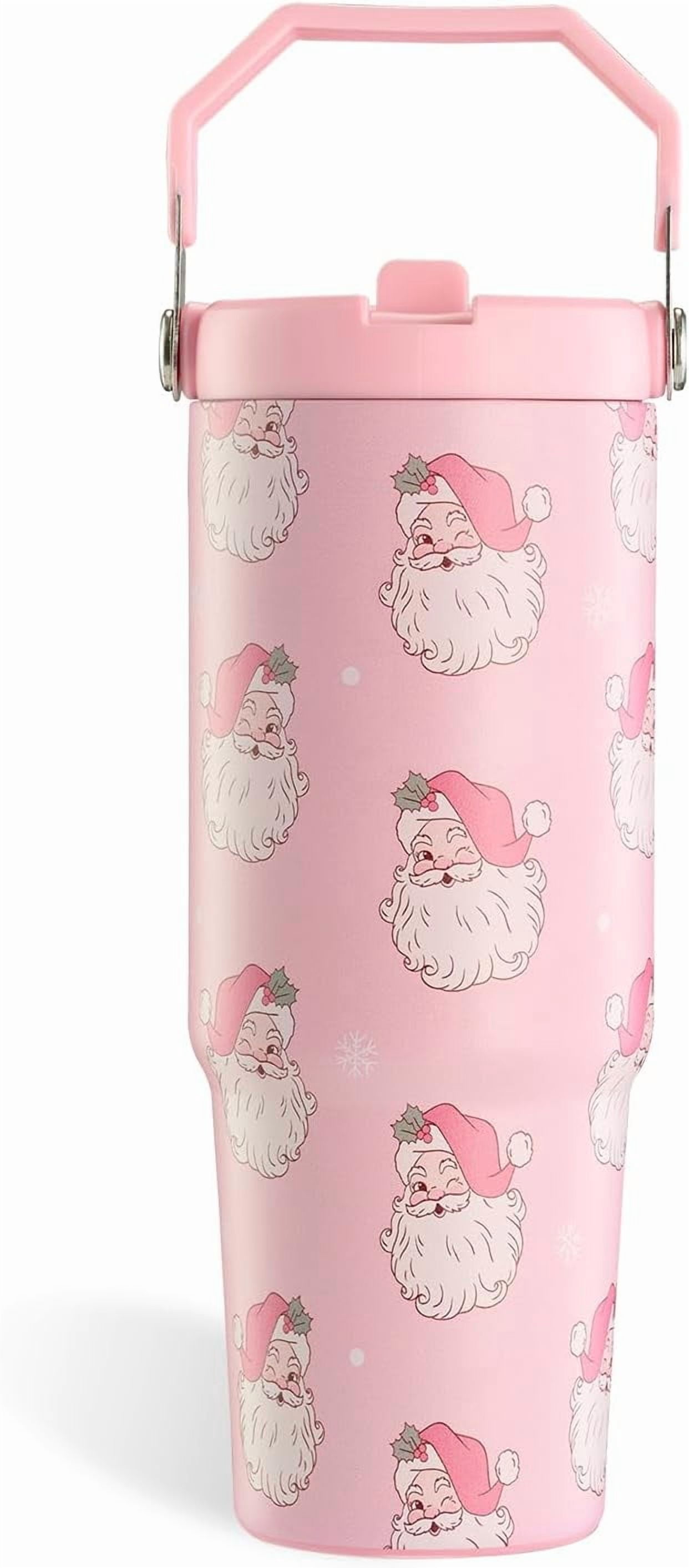 Chritsmas Tumbler, Christams Gifts for Women 30 oz Tumbler with Handle and Flip Straw Stainless Steel Insulated Cup Travel Mug Water Bottle