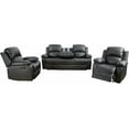 thumbnail image 1 of Chritton 3 Pieces Faux Leather Reclining Configurable Living Room Set, 1 of 10