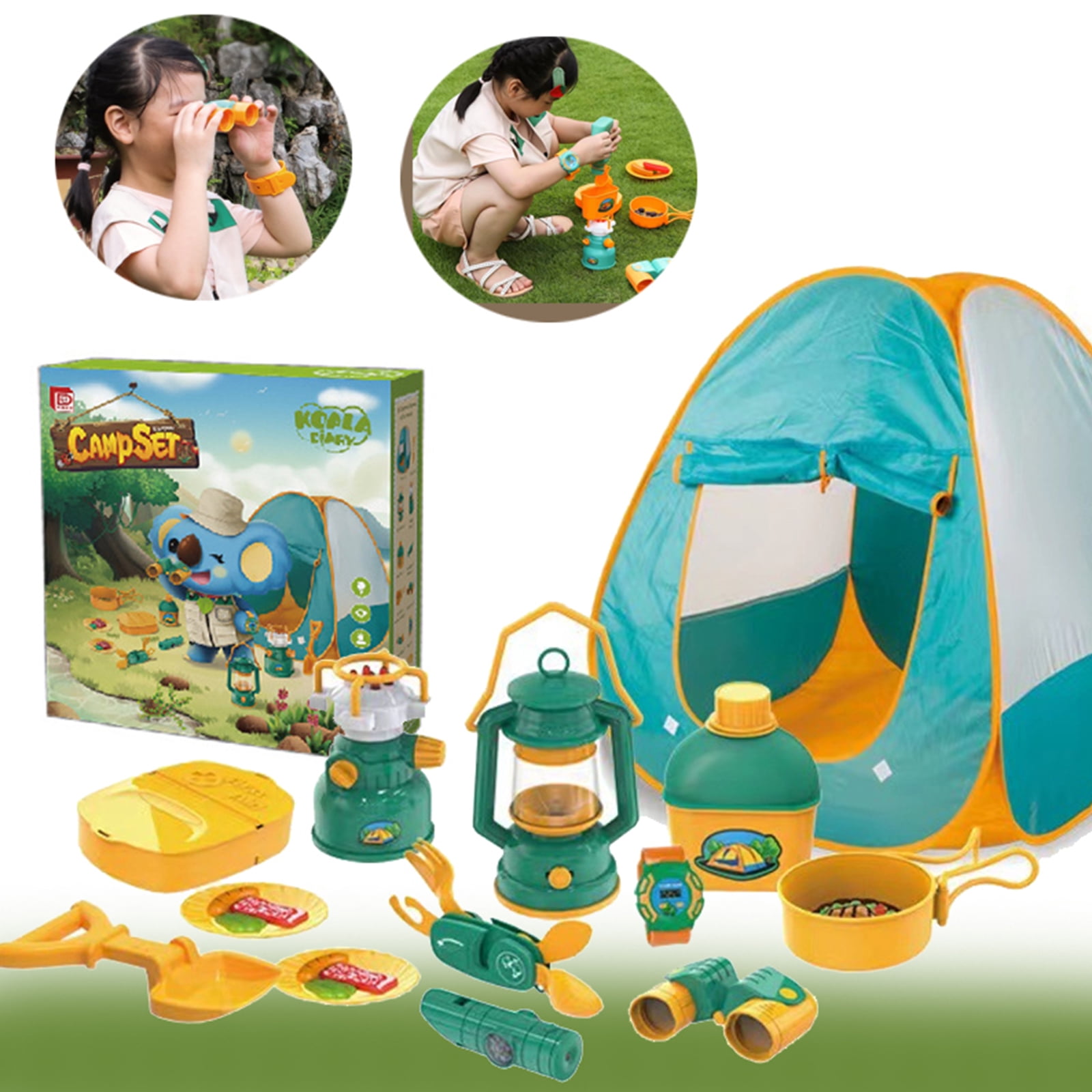 Chriyungel 19PCS Kids Explorer Kits Outdoor Adventure Camping Toys