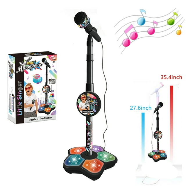 Chriyungel Kids Microphone with Stand Karaoke Song Musical Instrument