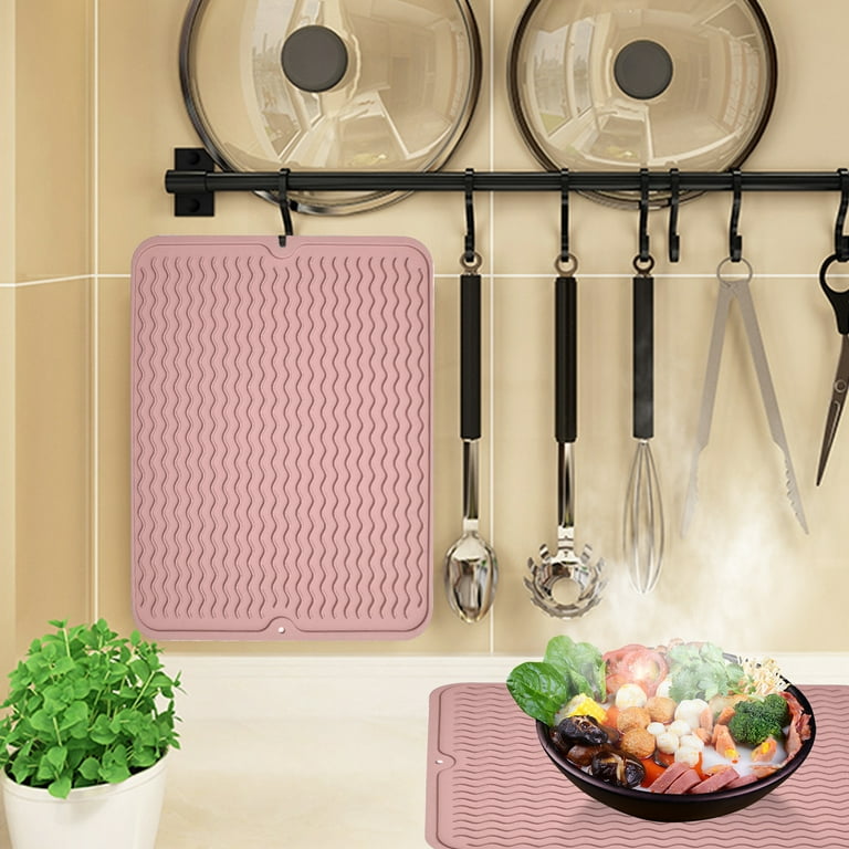 Dish Drying Mat Colorful Sink Dish Drying Mat 16 X 18 Kitchen Counter  Accessories Dish Drainer With Mat Dish Dryer Mat Kitchen - Yahoo Shopping