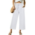 thumbnail image 1 of Chroia Capri Pants for Women Wide Leg High Waisted Casual Summer Capris with Pockets, 1 of 9