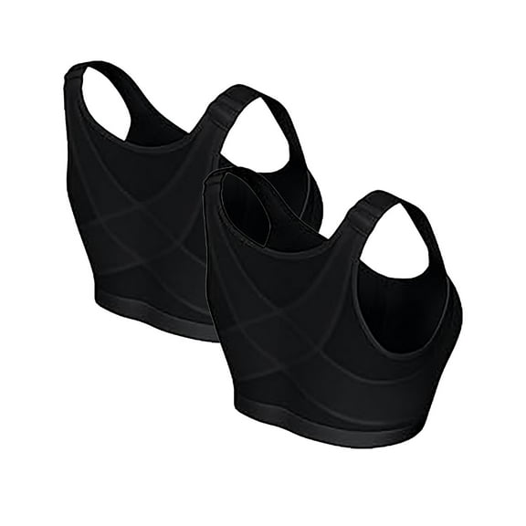 Chroia Science Posture Corrector Bra - 2-Pack Front Closure Sports Wireless