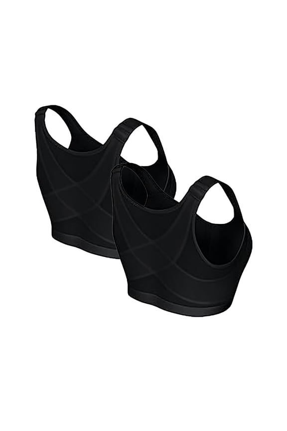 Science Posture Corrector Bra - 2-Pack Front Closure Sports Wireless