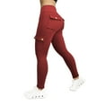 thumbnail image 1 of Chroia Women's Black Butt Lifting High Waist Tummy Control Cargo Leggings - Workout Pants with Flap Pockets for Gym, 1 of 8