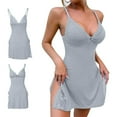 thumbnail image 1 of Chroia Women's Floral Lace Nightgown - Sexy Side Split, V-Neck Babydoll, Spaghetti Strap Chemise, 1 of 8