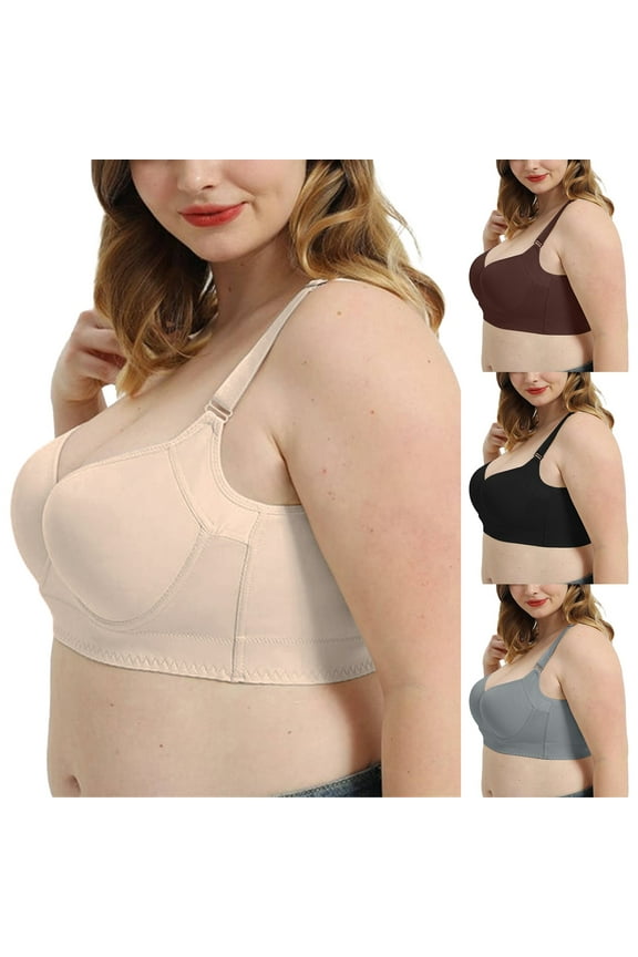 Chroia Women's Push-Up Bra - Full Coverage Back Smoothing 38C