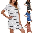 thumbnail image 1 of Chroia Women's Summer Casual Swing T-Shirt Dress - Beach Cover Up, Loose Fit, Short Sleeve, 1 of 4