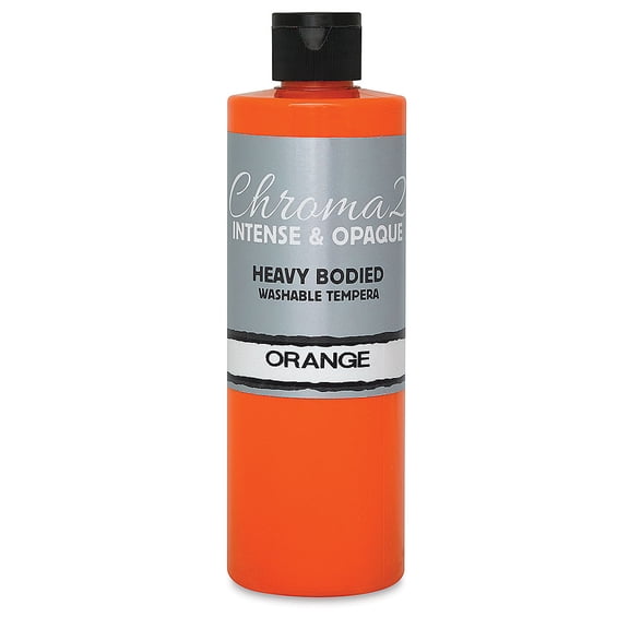 Chroma 2 Washable Tempera - 16 oz Bottle, Orange