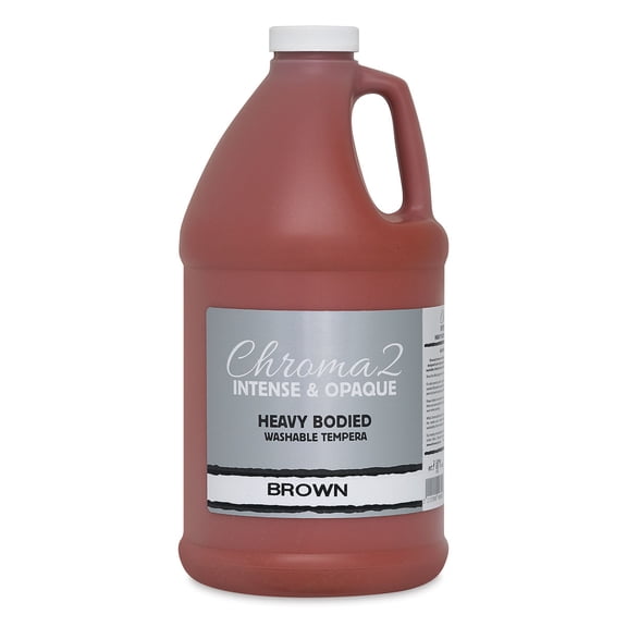 Chroma 2 Washable Tempera - Brown, 67.7 oz