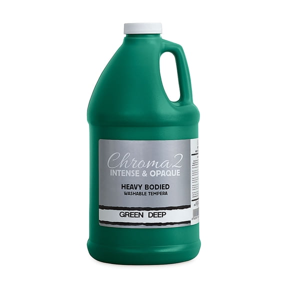 Chroma 2 Washable Tempera - Green Deep, 67.7 oz