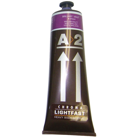 Chroma A2 Art Students' Acrylic, 120ml Tube, Brilliant Violet