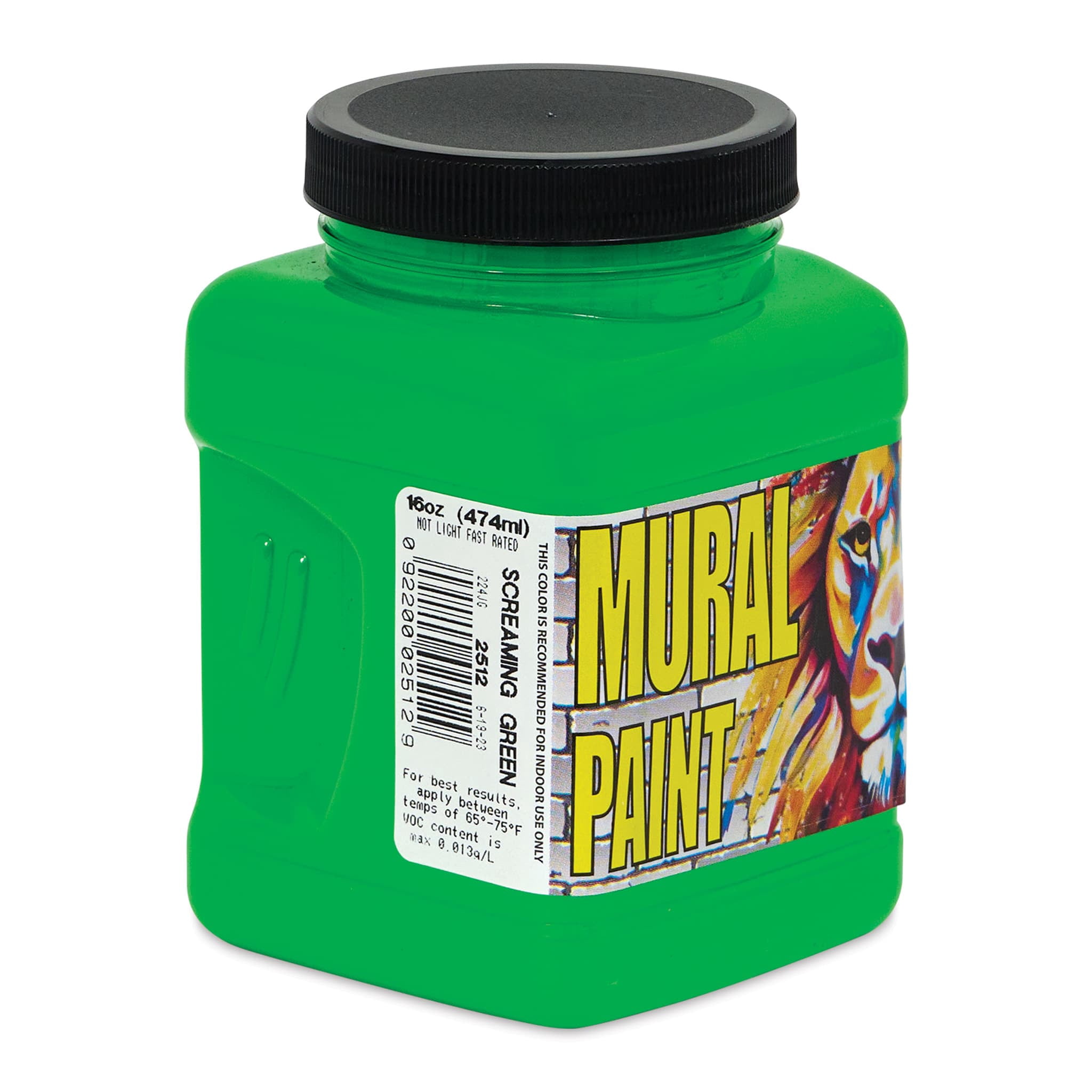 Chroma Acrylic Mural Paint - Screaming Green, 16 oz Jar