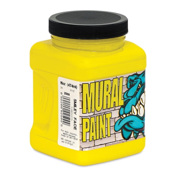 Chroma Acrylic Mural Paint - Smiley Face, 16 oz Jar