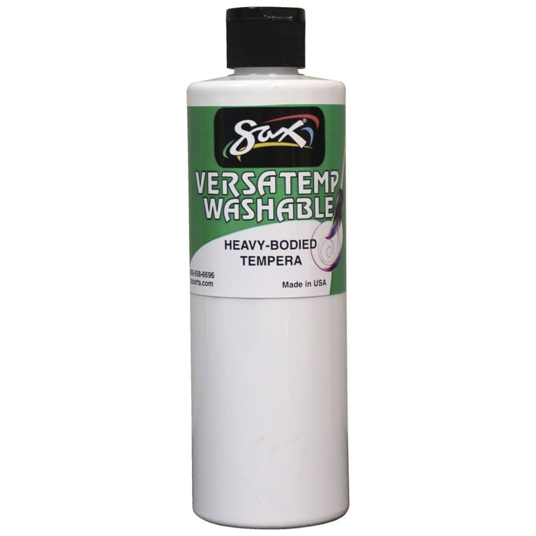 Sax Versatemp Heavy-Bodied Tempera Paint, White, Gallon