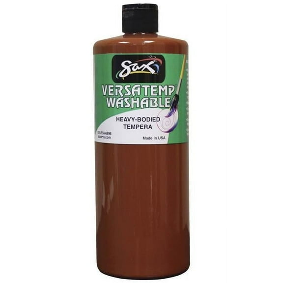 Chroma Acrylics 1592672 Sax Versatemp Washable Heavy Bodied Tempera Paint, Brown