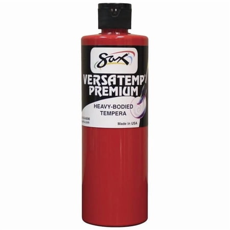 Chroma Acrylics 1592707 Versatemp Premium Heavy-Bodied Tempera Paint, Primary Red, 1 Pint