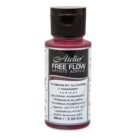 Chroma Atelier Free Flow Acrylic - Permanent Alizarine, 2oz bottle