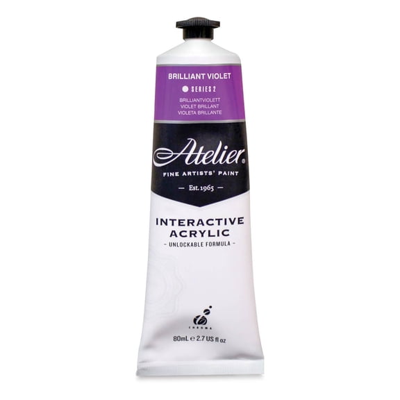 Chroma Atelier Interactive Artists' Acrylics - Brilliant Violet, 80 ml tube