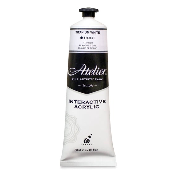 Chroma Atelier Interactive Artists' Acrylics - Titanium White, 80 ml tube