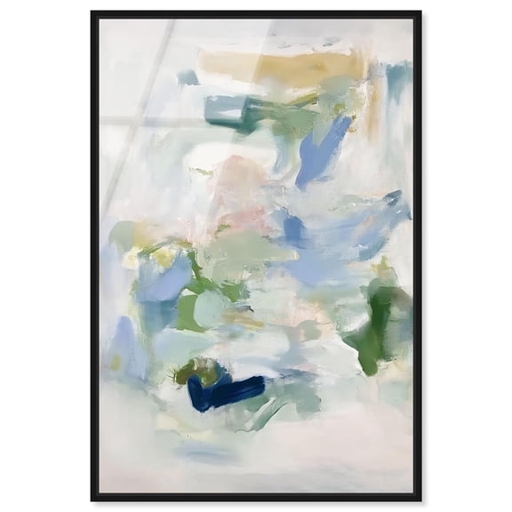 Chroma Balance I Framed High-Gloss Acrylic Glass Wall Art Colorful Abstracts by Art Remedy, Black Frame, 10 x 15