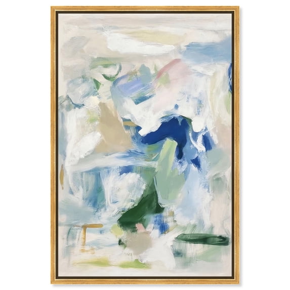Chroma Balance II Canvas Colorful Abstracts by Art Remedy, Gold Frame, 36" x 54"