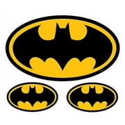 Chroma Batman Logo Car Emblem Decals & Stickers, Acrylic, Automotive, 3-Pack