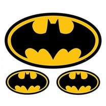 Chroma Batman Logo Car Emblem Decals & Stickers, Acrylic, Automotive, 3-Pack