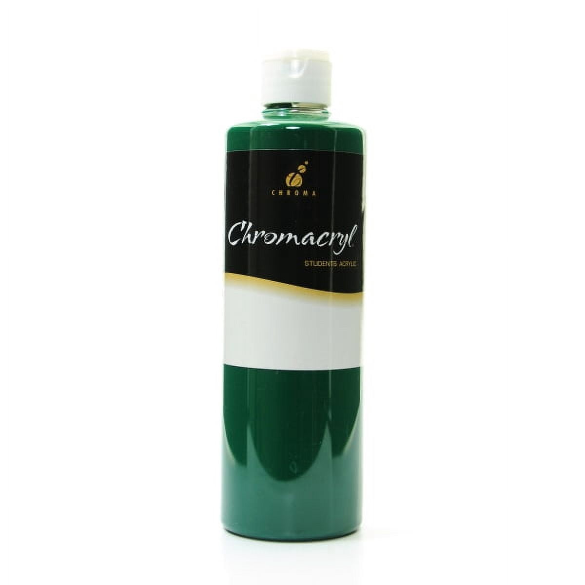 Chroma Chromacryl Students' Acrylic Paint, 1 Pint, Deep Green, Pack Of 2