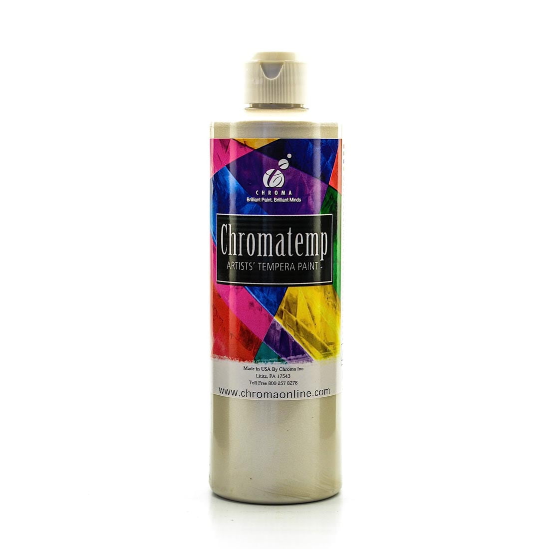 Chroma Chromatemp Artists' Tempera Paint Pearlescent White, Pint