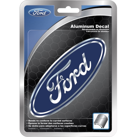 Ford Blue and Silver Flexible Exterior Aluminum Automotive Decal