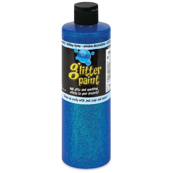 Chroma Glitter Tempera Paint - Blue Glitter, 16 oz