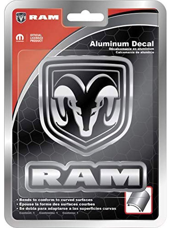 Graphics 041703 Ram Logo Shield & Text Aluminum Decal