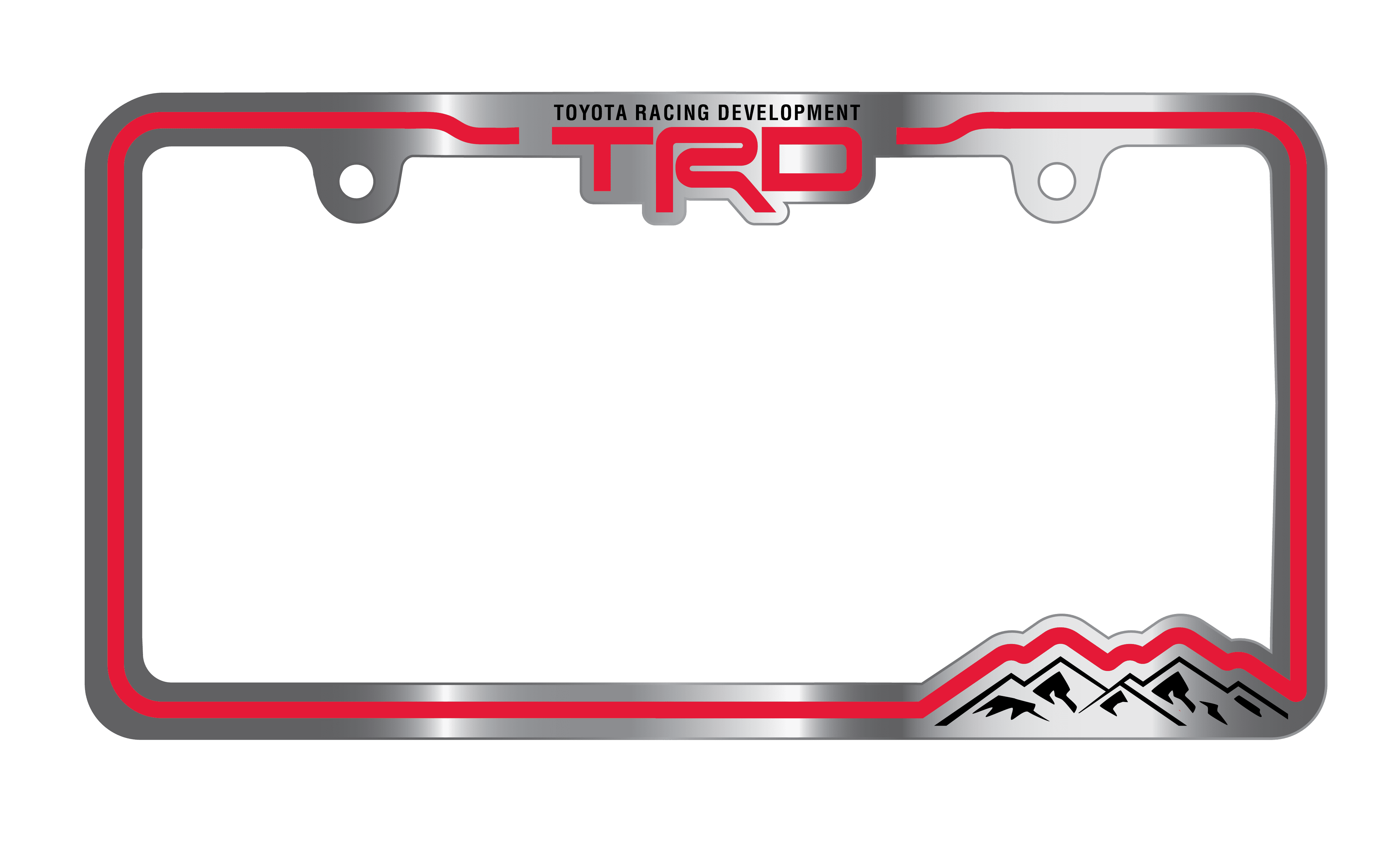 Toyota TRD Red Stripe Metal License Plate Frame - Walmart Business