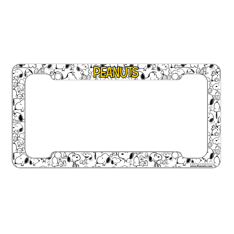 Peanuts Cartoon License Plate Frame (ABS) - Walmart.com