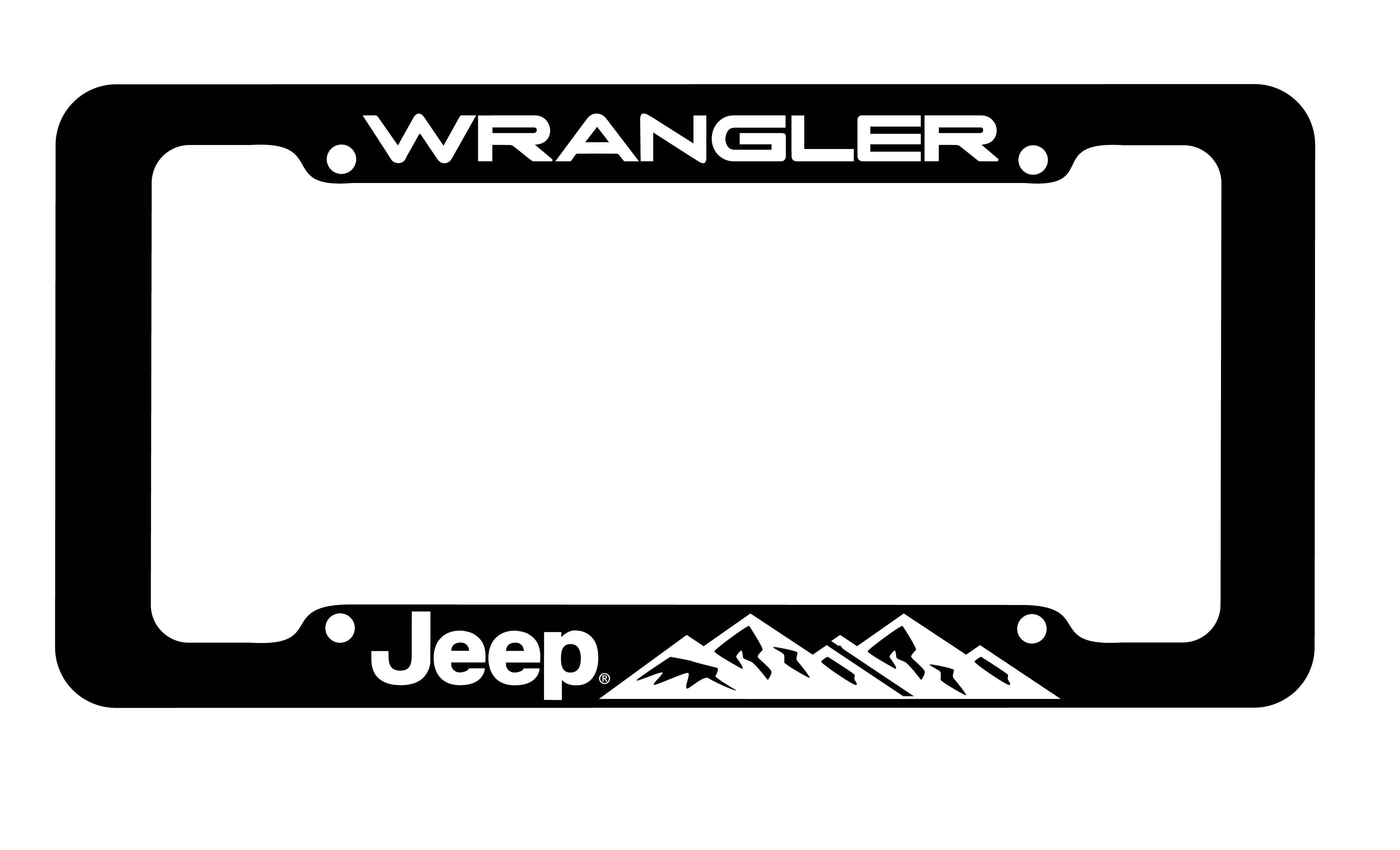 Jeep Wrangler Mountain License Plate Frame (ABS)