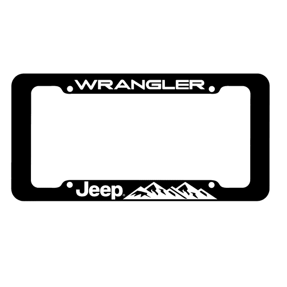Jeep Wrangler Mountain License Plate Frame (ABS)